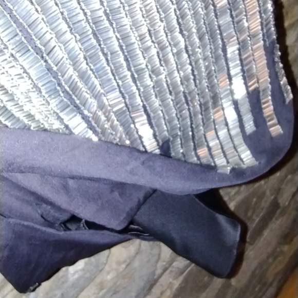 Parker black silk and gold sequin dress, size M new condition NWT - Picture 2 of 9